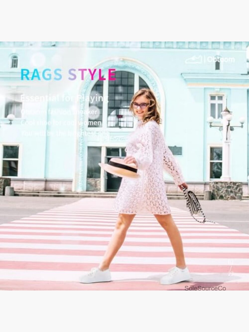 Canvas Platform Sneakers Women Low Top Lace Up Walking Shoes Casual White - Picture 2 of 7